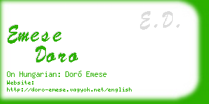 emese doro business card